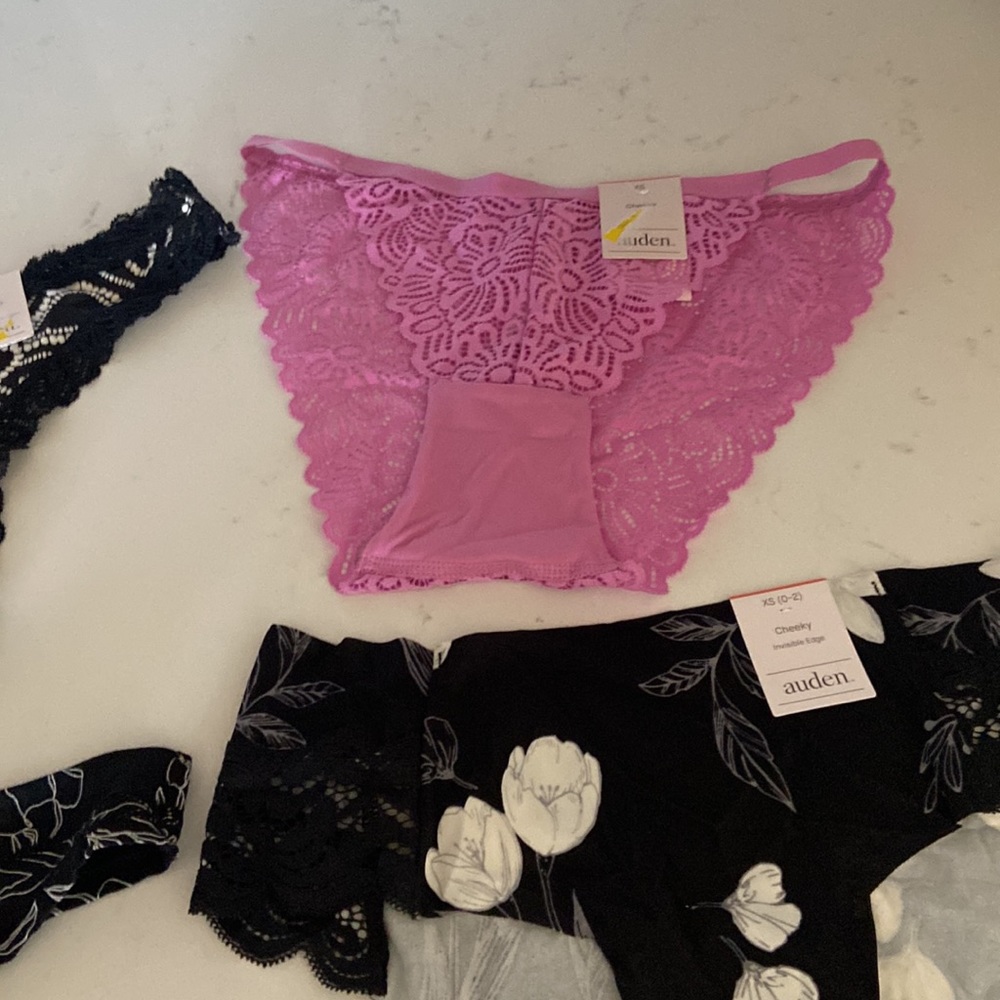Auden NWT XS 0-2 women's panty lot 1 boyshort 2 thongs 2 hipster 3 cheeky - Picture 6 of 16
